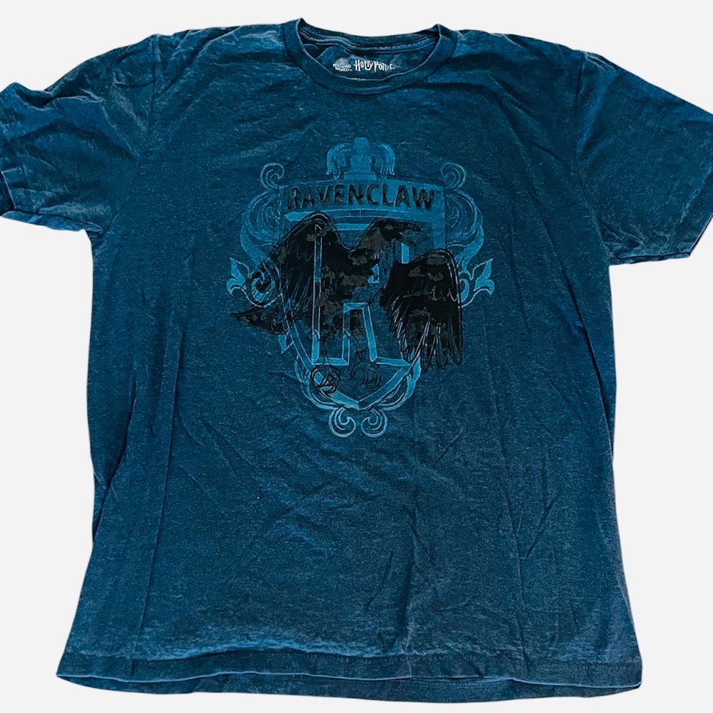 Harry Potter Ravenclaw - Wizarding World Blue Distressed Print Tee XL